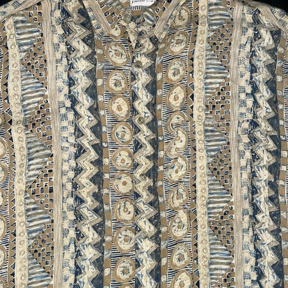 Vintage Pierre Cardin AOP Button Shirt Large - Picture 2 of 4